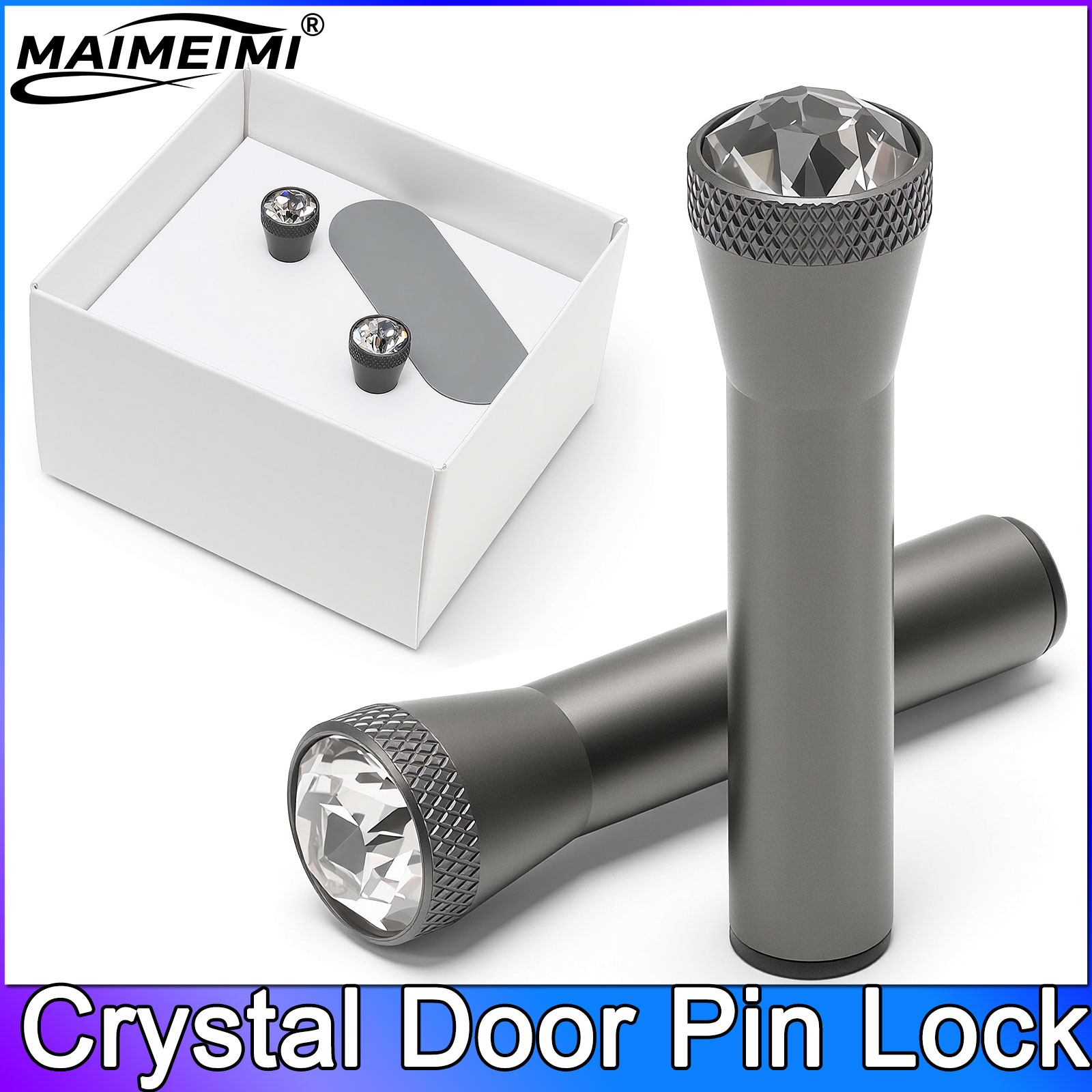 Model Kit Bmw - 2pcs/Set Crystal Door Pin Lock for