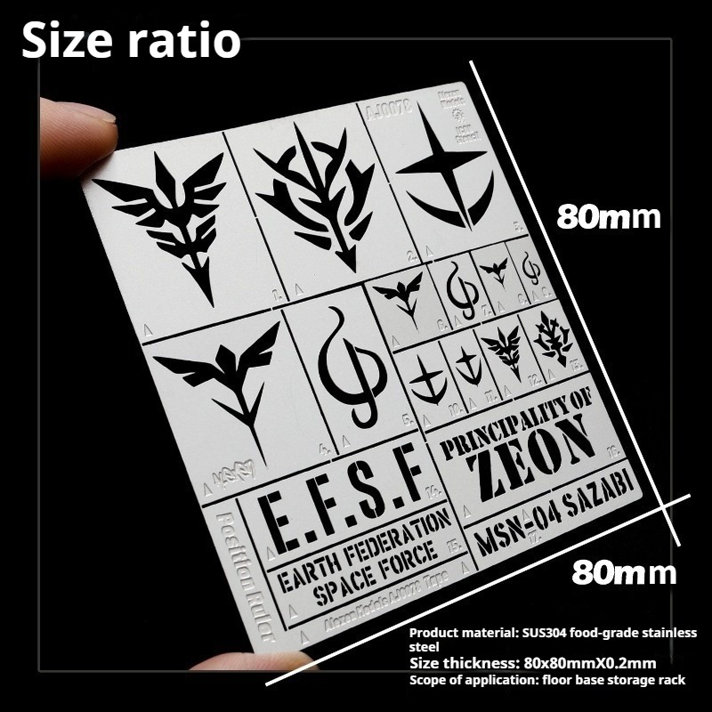 Model Kit Gundam Wing - Alexen AJ0078 Stainless Steel Airbrush Stencil