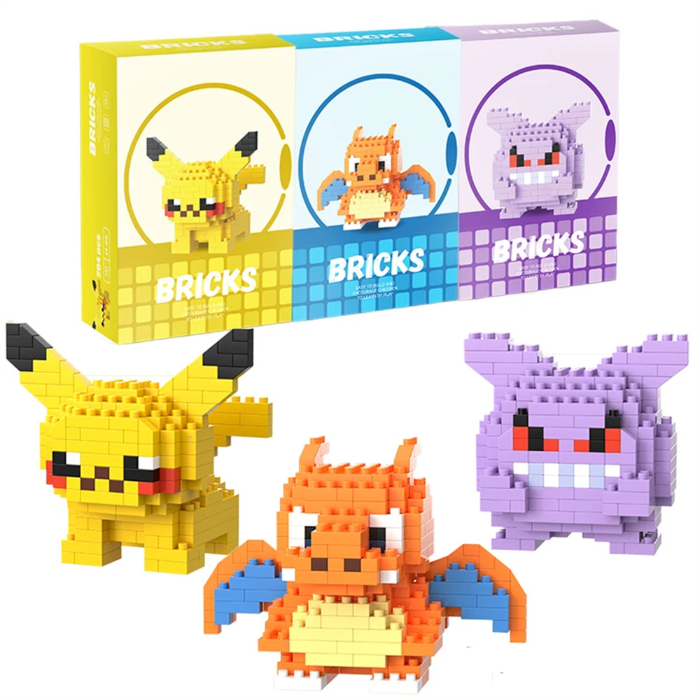Model Kit Companies - Pokemon Micro Building Blocks Pikachu Dragonite