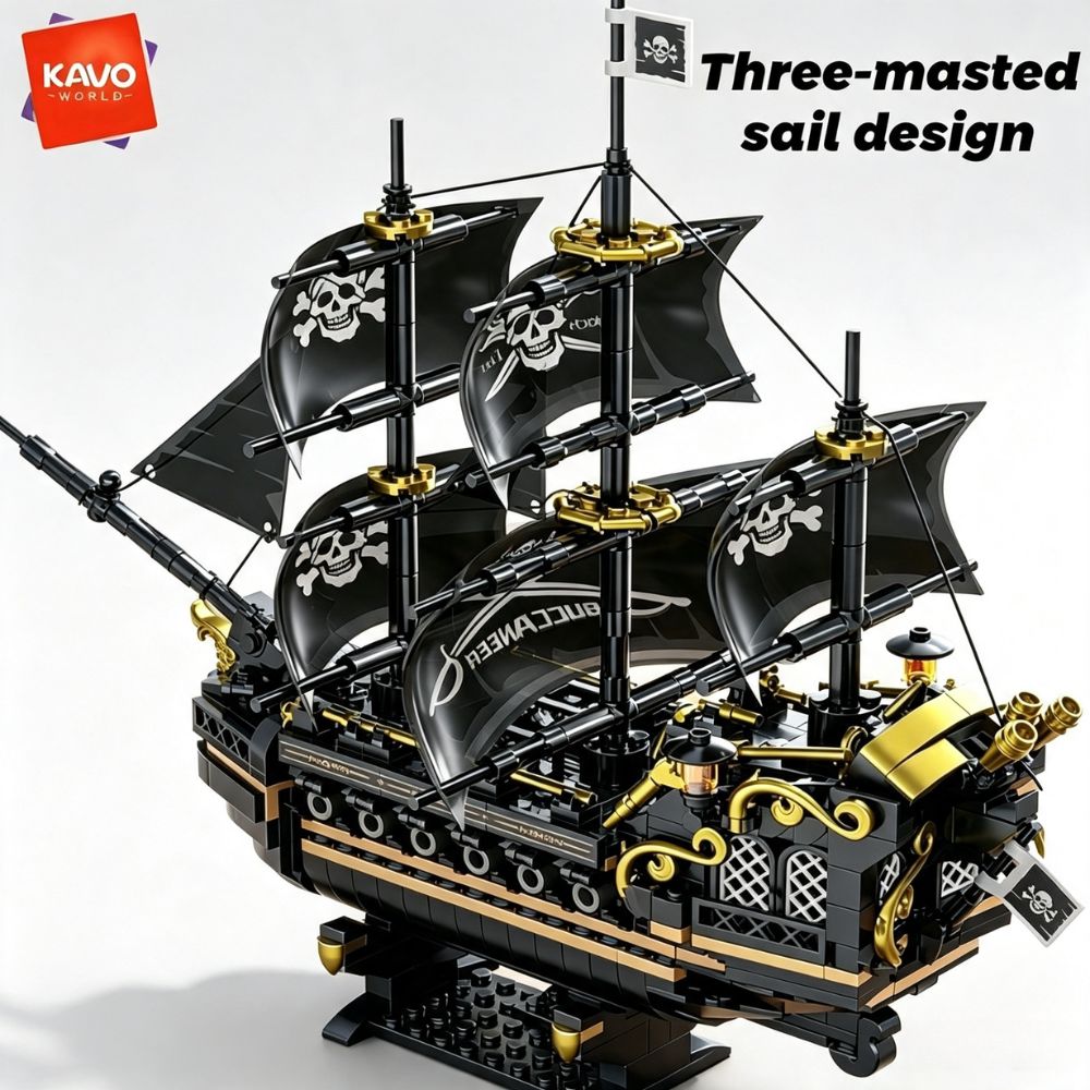 Model Kit Companies - KAVOWORLD 801pcs 1799 Classic Black Sail