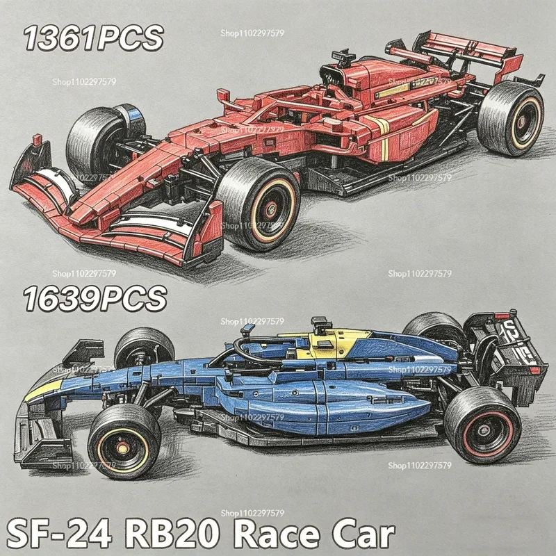 Model Kit Companies - 1361/1639PCS Technical RB20 SF-24 1:8 Scale