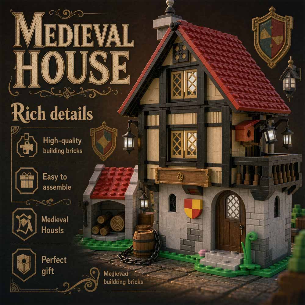 MOC-82740 Medieval House Build - Model Kit Companies recension och pris