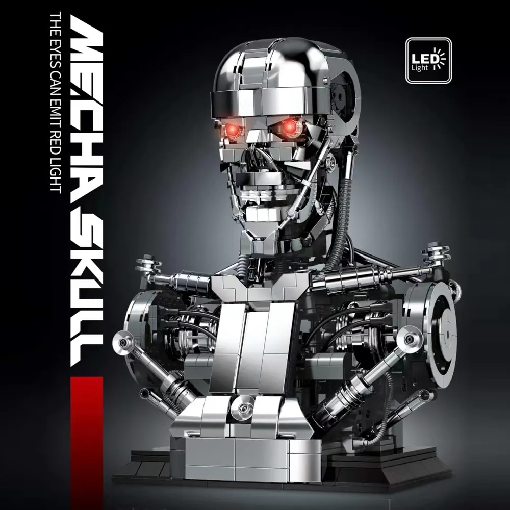 1469PCS Mecha Skull Skeleton R - Model Kit Robocop recension och pris